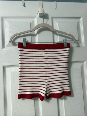 art class Red and White Striped Knit Bike Shorts
